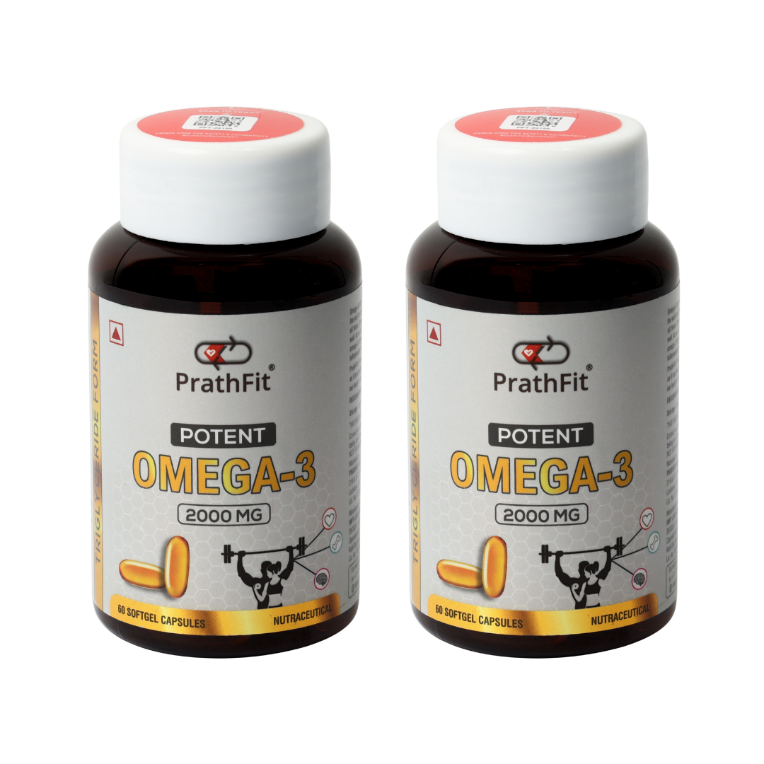 Potent Omega-3 Fish oil by PrathFit | 2000mg Triglyceride form