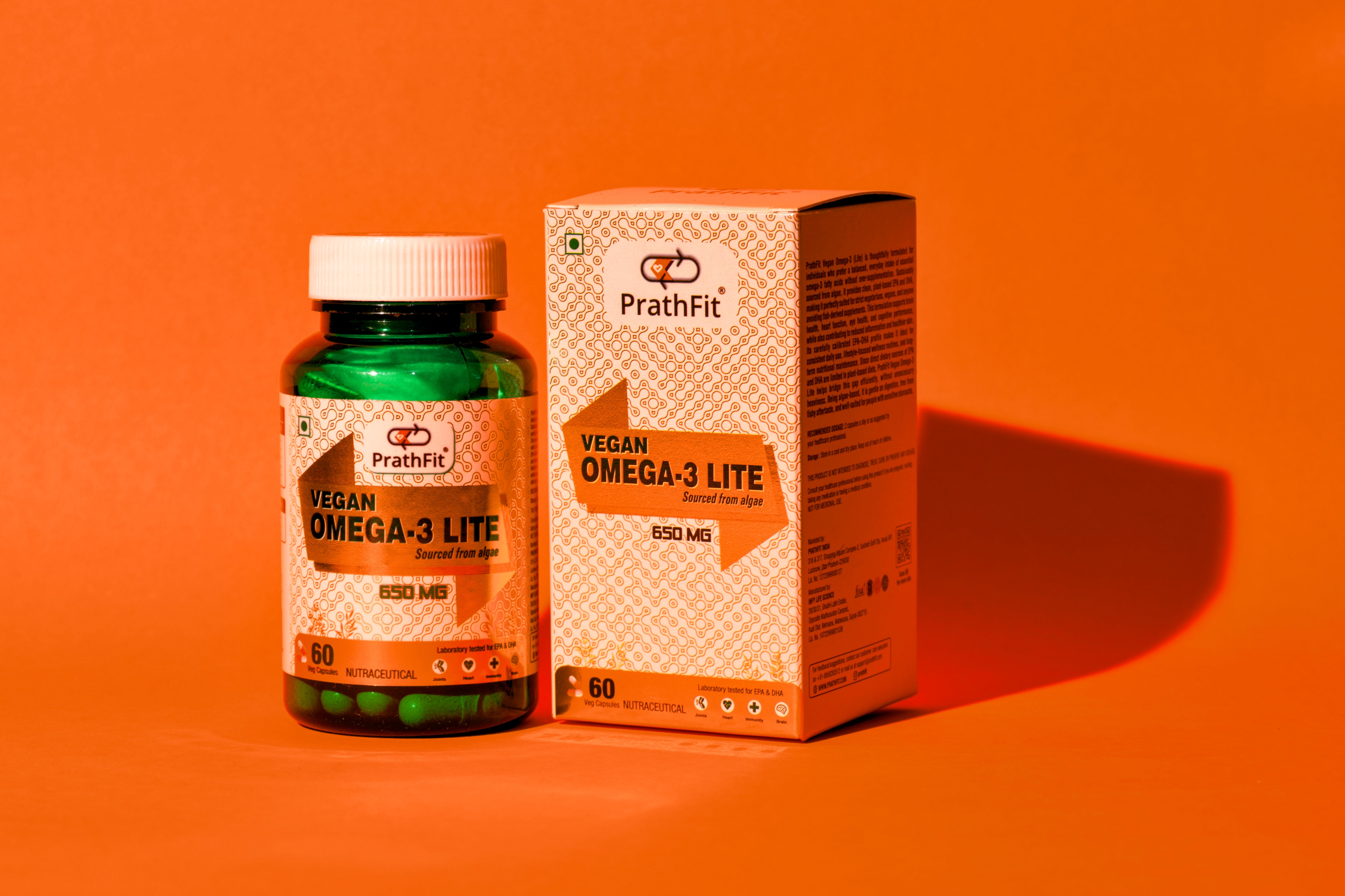 Vegan Omega-3 LITE | Budget Friendly Vegan Omega-3 by PrathFit | 650mg